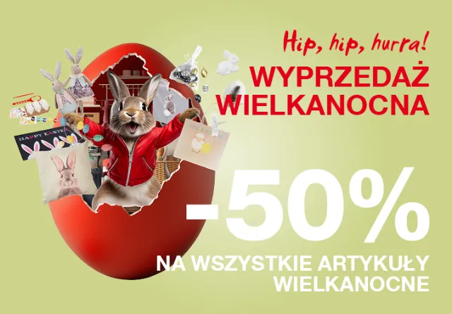 Dodatkowy rabat* 50% na dekoracje wielkanocne