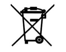 Symbol: Przekreślony kosz na śmieci Symbol: Przekreślony kosz na śmieci